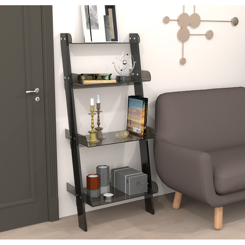 Cicely Ladder Bookcase, Smoke