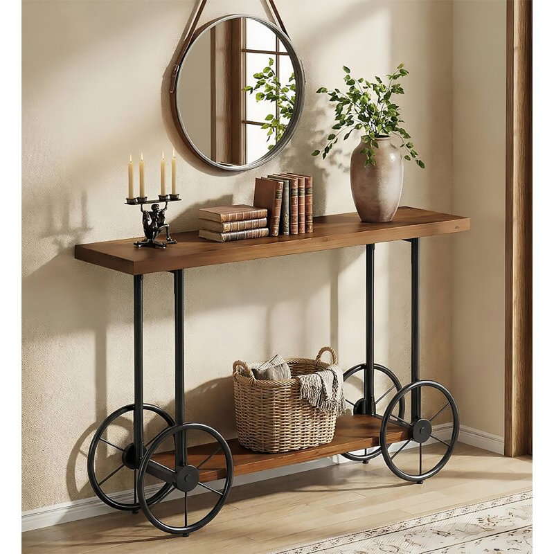 Meuble d'entrée intérieur rustique, 31.5" H x 39.37" W x 11.8" D