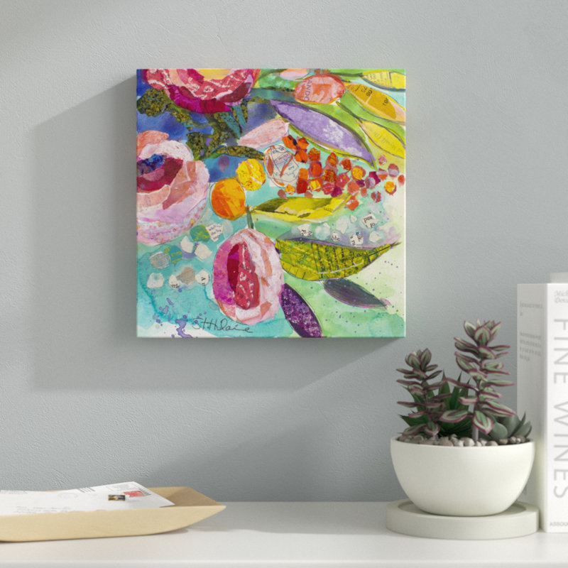 Bold Blooms III by Elizabeth St. Hilaire - Painting, 76cm H x 76cm W, Wrapped Canvas