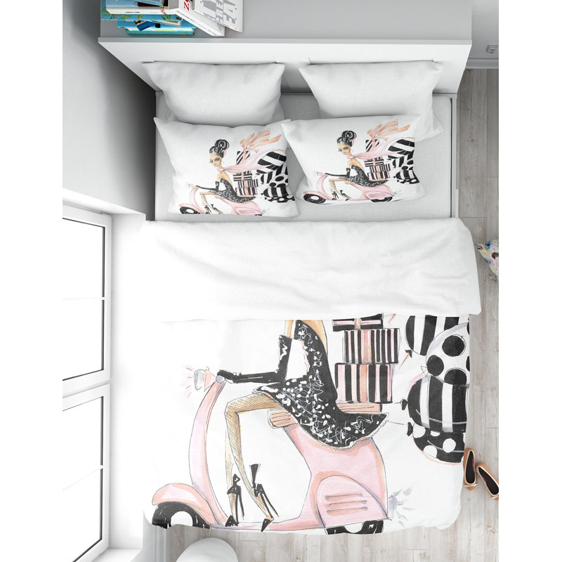 Modern & Contemporary Abstract Duvet Cover, Queen Duvet Cover + 2 Shams