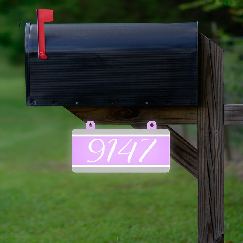 Rectangle Reflective, Purple, Yes