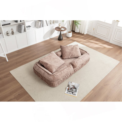 Lit rembourré pour chien pour adultes et animaux de compagnie, avec 5 positions ajustables et coussin de massage, canapé de sol avec 2 coussins moelleux