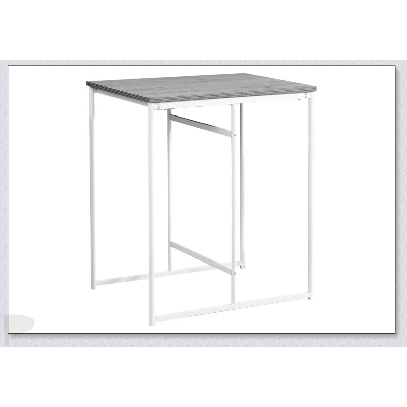 Modern 32-Inch Rectangular Counter Height Dining Table, Compact And Durable For Small Kitchens, Gray/White
