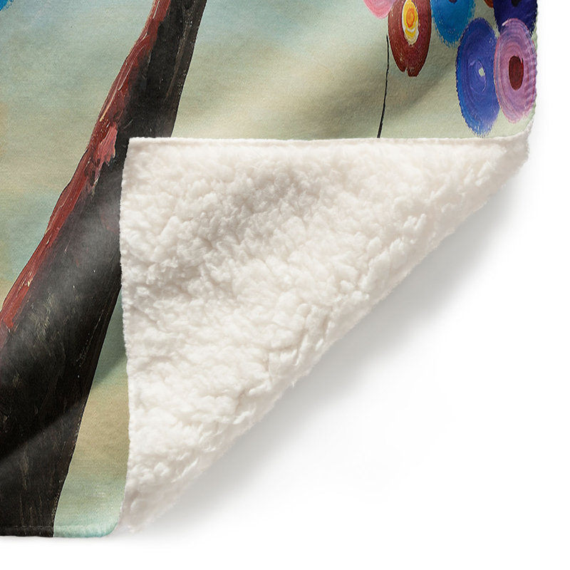 Couverture sherpa doux de l’arbre de couleurs xvii, l 51 po x L 60 po
