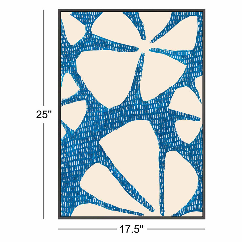 Ceramic Blue 5 by Andrea Stokes - Framed Wall Art, Black Picture Framed Paper, 25" H x 17.5" W