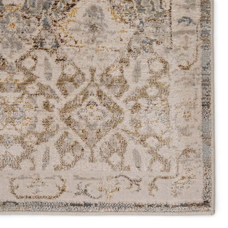 Tapis oriental gris Lynnette, Tapis de couloir 2 pi 2 po x 8 pi