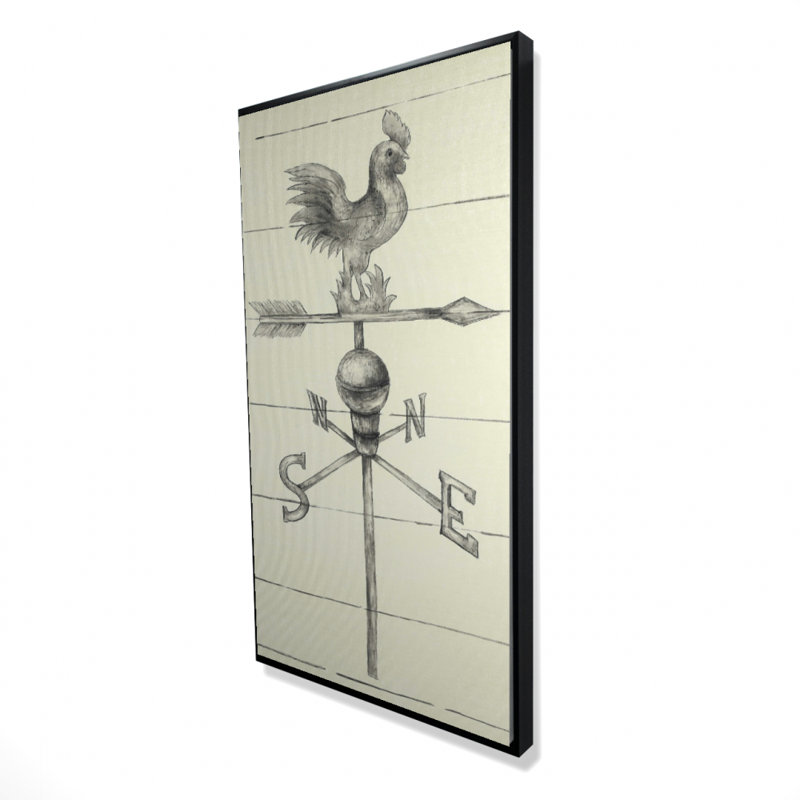 Vintage weathervane - 24"x48" Framed canvas