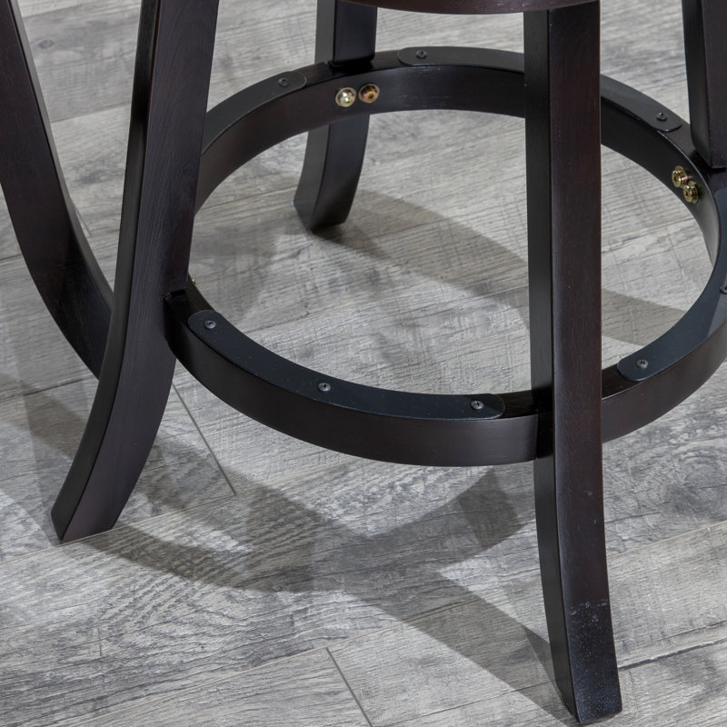 24" Counter Stool With Slat Back, Beige - Industrial Strength Swivel Height Stool, , Fabric Exceptional Sturdiness, Beige