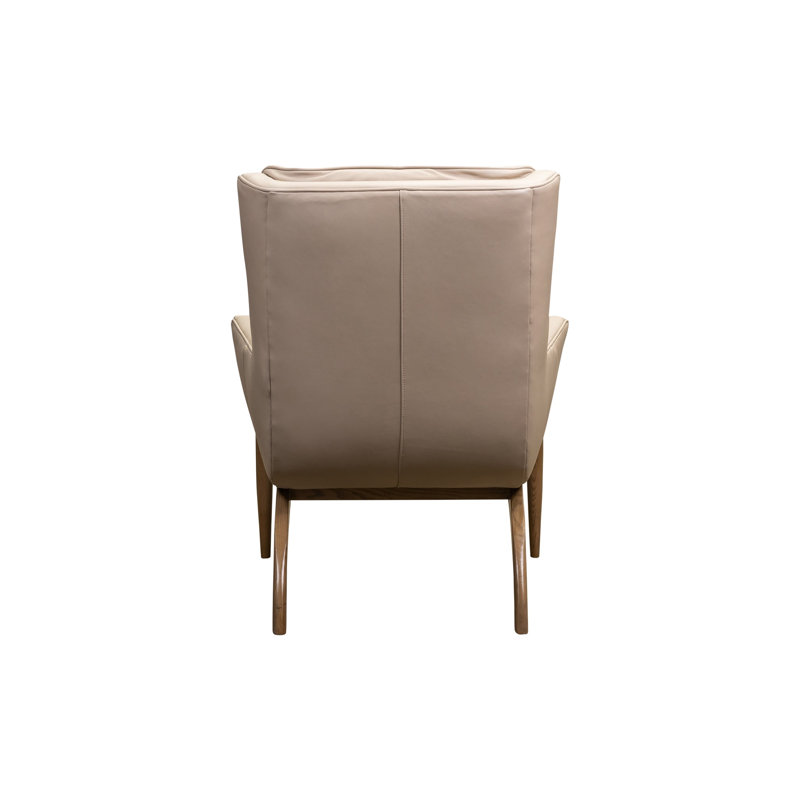 Verona Chair in Morgan Flax, Brown, Verona Beige Genuine Leather