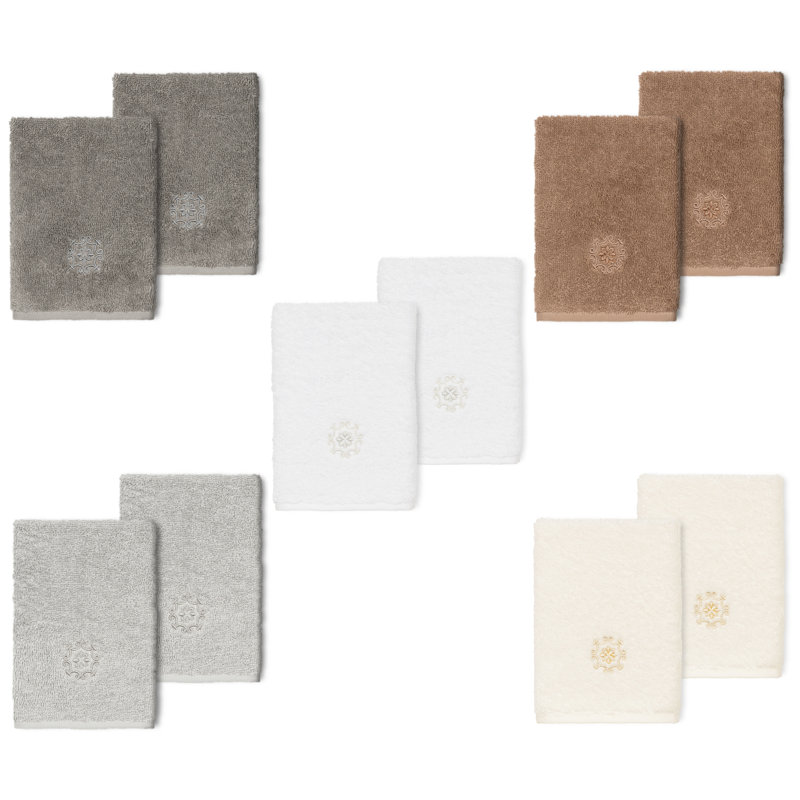 ALYSSA Turkish Cotton Washcloth, Light Gray
