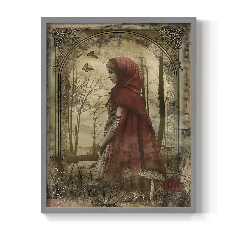 Reproduction encadrée WOMEN Series CECXC III - bois massif, H 15 po x l 12 po, Gris