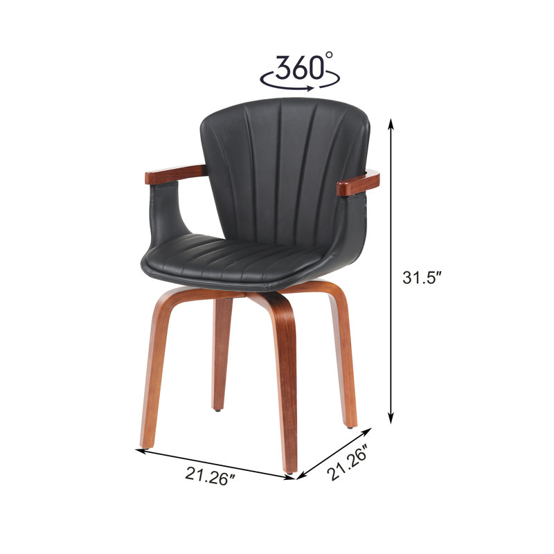 ° Chaise de salle à manger pivotante en cuir de polyuréthane ° pour des espaces polyvalents