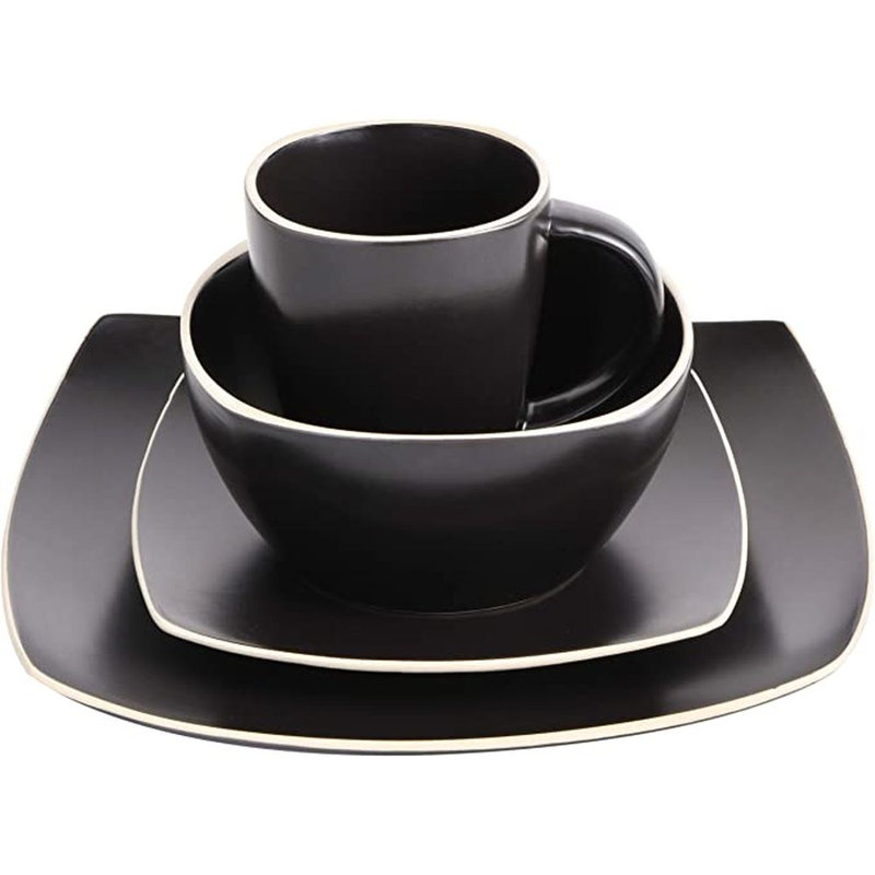 Vaisselle Ivy Bronx - service pour 4, Noir