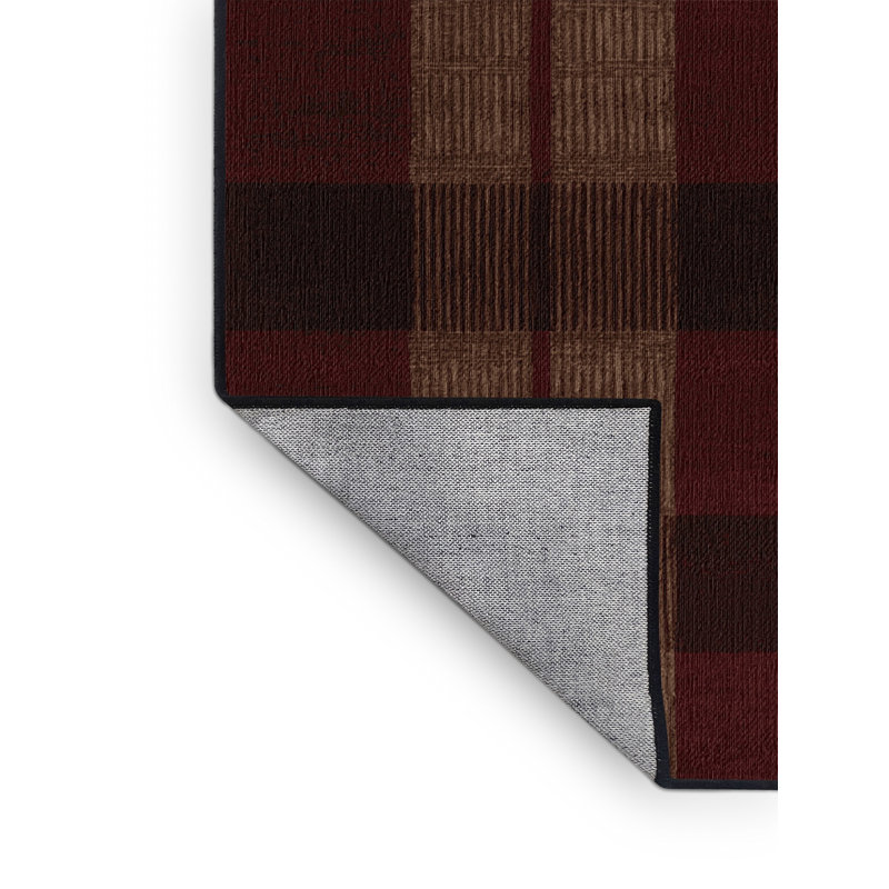 Tapis botanique brun lavable à la machine, Carré 6 pi
