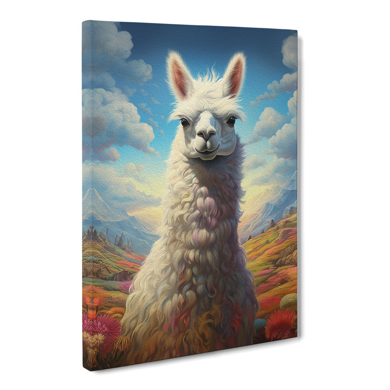 Llama Conceptual No.2 - Wrapped Canvas, 76cm H x 50cm W x 3cm D