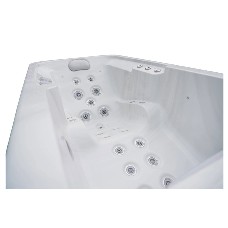 Lacey 1 Person 220v Standard Hot Tub With Waterfall, Led Lighting, And Ozonator