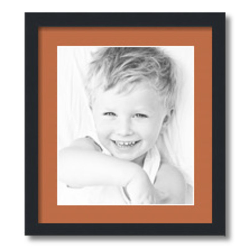 Matte Picture Frame with Mat, Red Orange