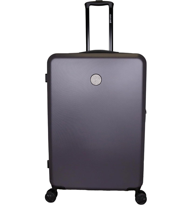 Roberto Cavalli 3- Piece Solid Classic Hardshell Luggage Set, Gunmetal