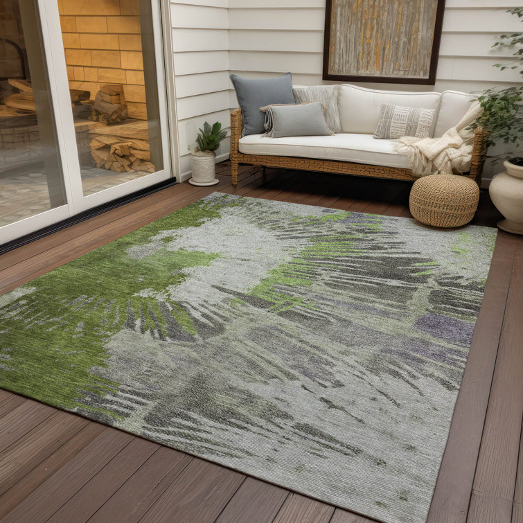 Kaylani Washable Abstract Indoor / Outdoor Rug