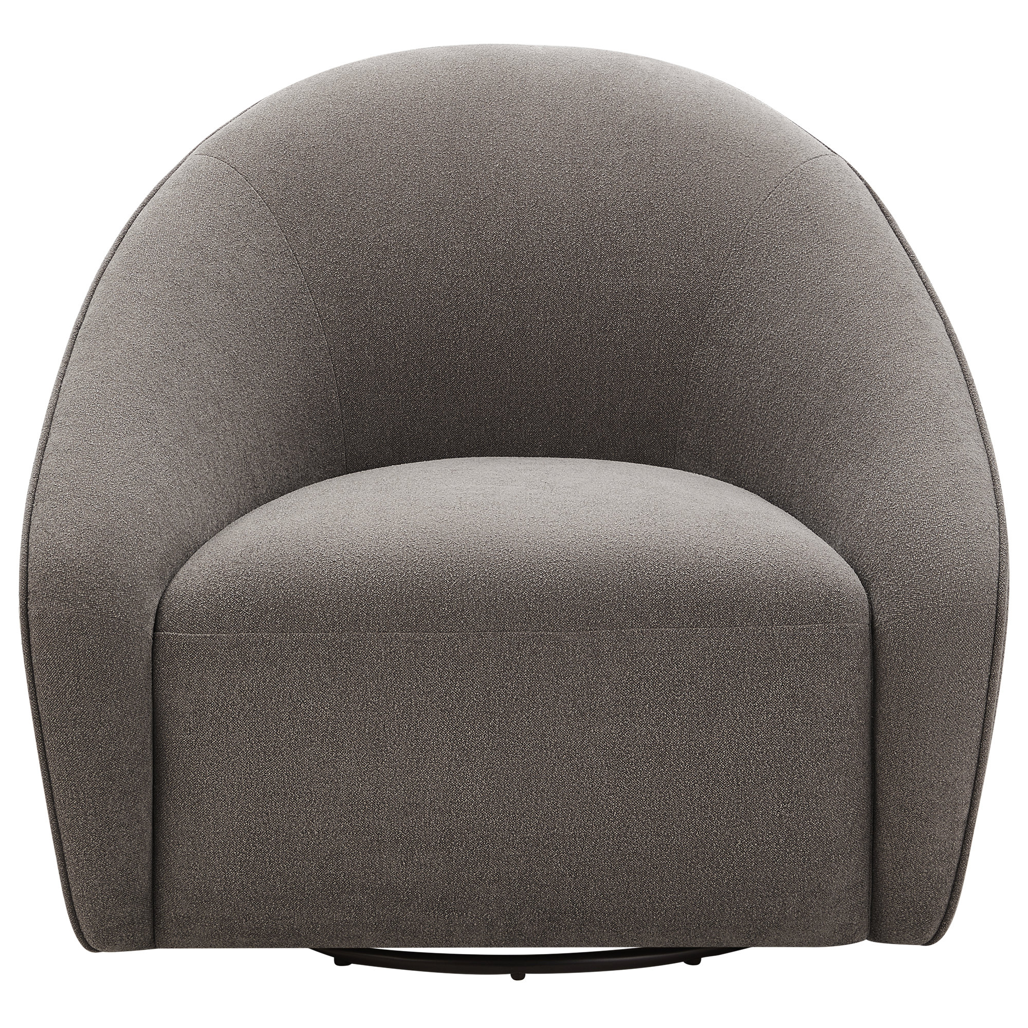 Miley Oversized Upholstered Swivel Accent Chair, Elite Ash