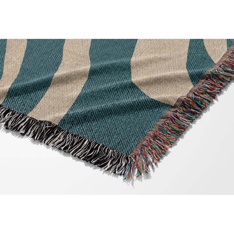 Jeté Kayle, 60 po x 80 po - Grand, Sarcelle / Beige