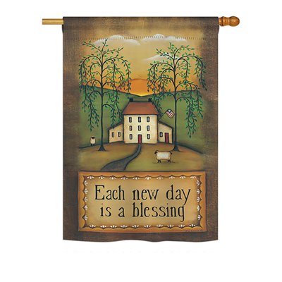 Double Sided 40'' H x 28'' W Polyester House Flag