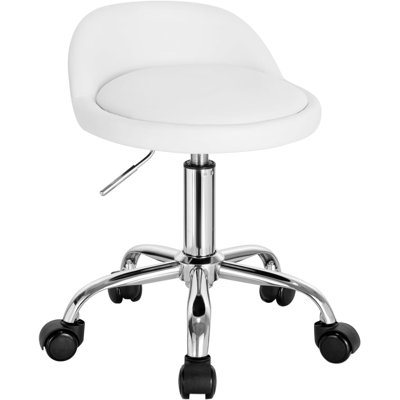 Meliani Backed Adjustable Height Lab Stool with Wheels