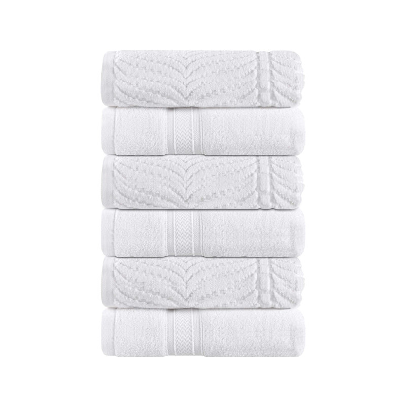 Débarbouillette en coton jacquard Fruitville, Blanc