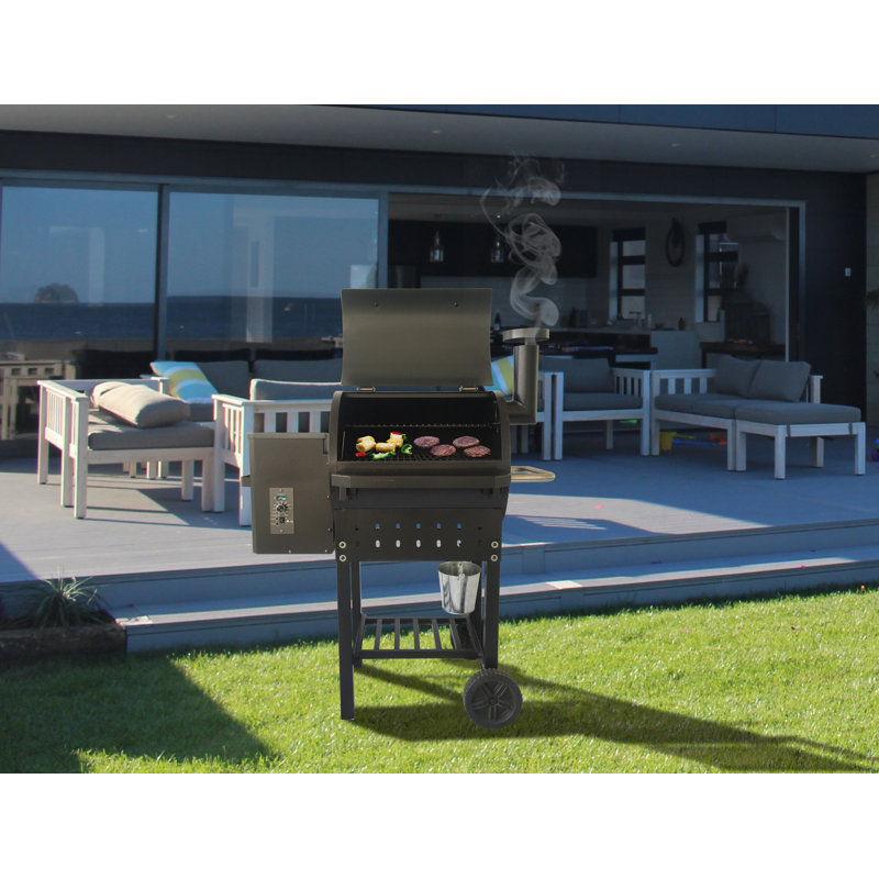 Barbecue à granules de bois avec couvercle 445,5 po