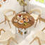 Table de salle à manger pliante ronde à abattants avec 2 tablettes pour petits espaces