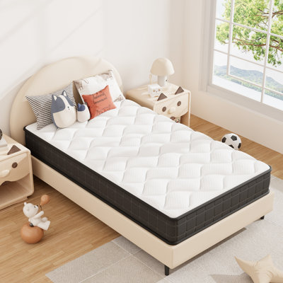 6 Inch Hybrid Mattress Bed in a Box, Memory Foam and Individually Pocketed Springs for Motion Isolation