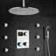 Drain de douche mural rectangulaire en acier inoxydable avec grille et filtre anti-colmatage