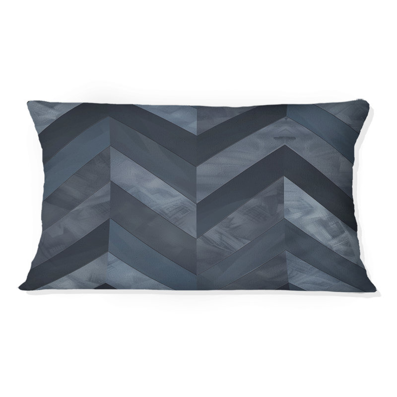 Coussin lombaire gris à chevrons dynamiques II