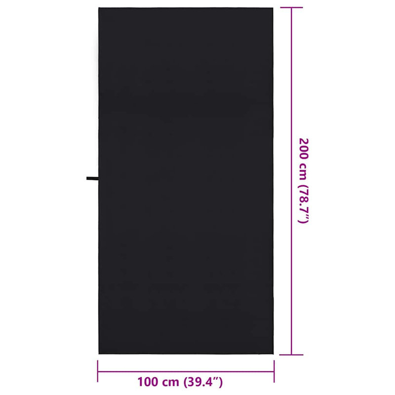 Beach Towel, Black