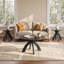 Ensemble de 3 tables basses rondes modernes et tables d'appoint pour salon-800513879