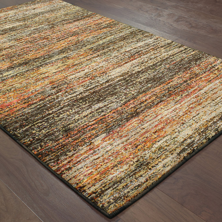 Bobby Power Loom Gold/Charcoal Rug