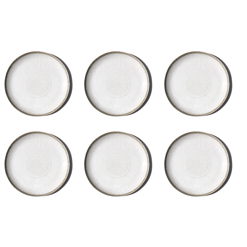 Assiette plate en mélamine Coastal Reactive NewWave - blanc - 10,5 po - ensemble de 6, White