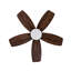 Ventilateur de plafond encastré 32 pouces avec lumière et télécommande, pales en bois massif noir élégant, DEL à intensité variable, moteur à courant continu réversible pour la chambre à coucher, le salon et le patio couvert