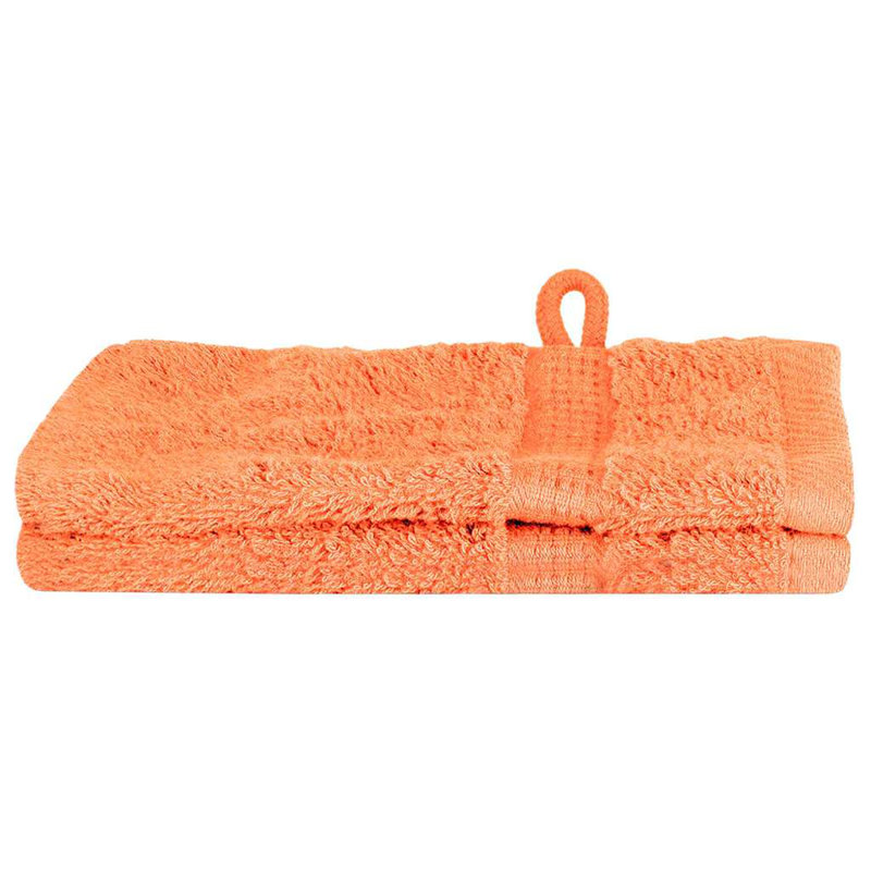  Washcloths 2 Pcs Cotton, Orange