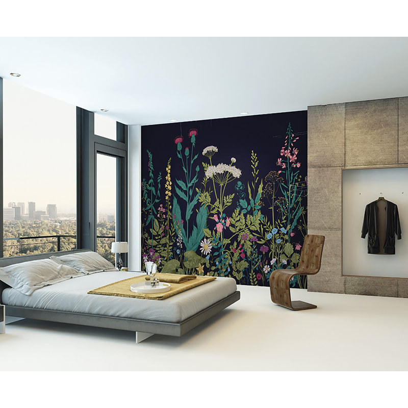 Ensemble de 6 peintures murales à motif botanique 118 po x 94 po Harland