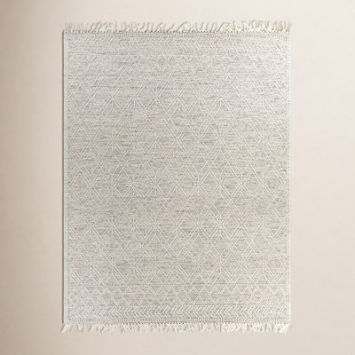 Esty Ivory Hand-Woven Wool Rug