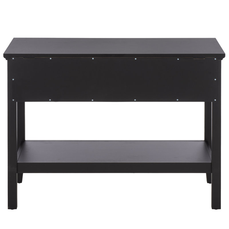 Quinta 2 Drawer 1 Shelf Console, Black