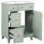 Meuble-lavabo de 61 cm (24 po) - Lavabo en céramique, design pratique avec lavabo et grand espace de rangement, élégant