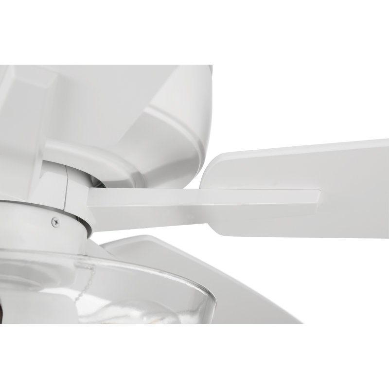 Antoine 60'' Ceiling Fan with Light Kit, White/Beige