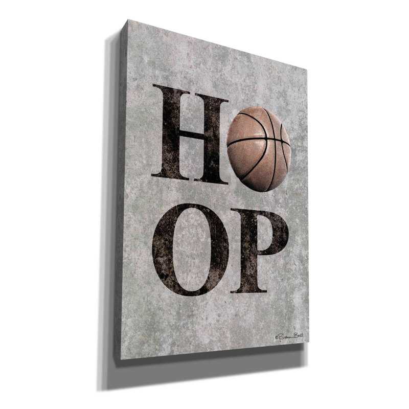 «Basketball Hoop» par Susan Ball, art mural sur toile, H 26 po x l 18 po x P 0,75 po