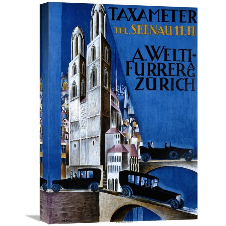 Taxameter A Welti-Furrer AG / ZÃ¼rich On Canvas by Otto Morach Print