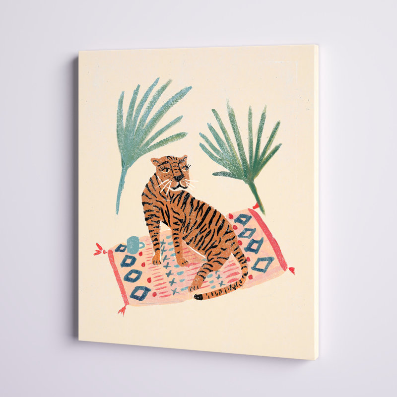 Reproduction de tigre sur toile, H 24 po x l 20 po x P 1,25 po