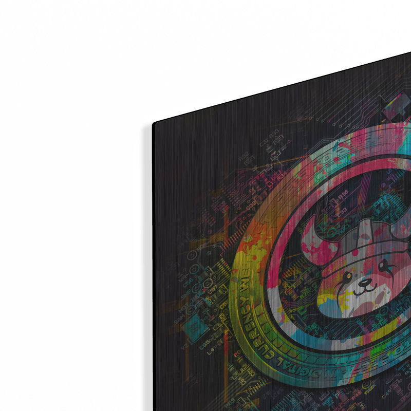 Art mural en métal Trinx «Floki Crypto Power» par Epic Portfolio, H 12 po x l 12 po