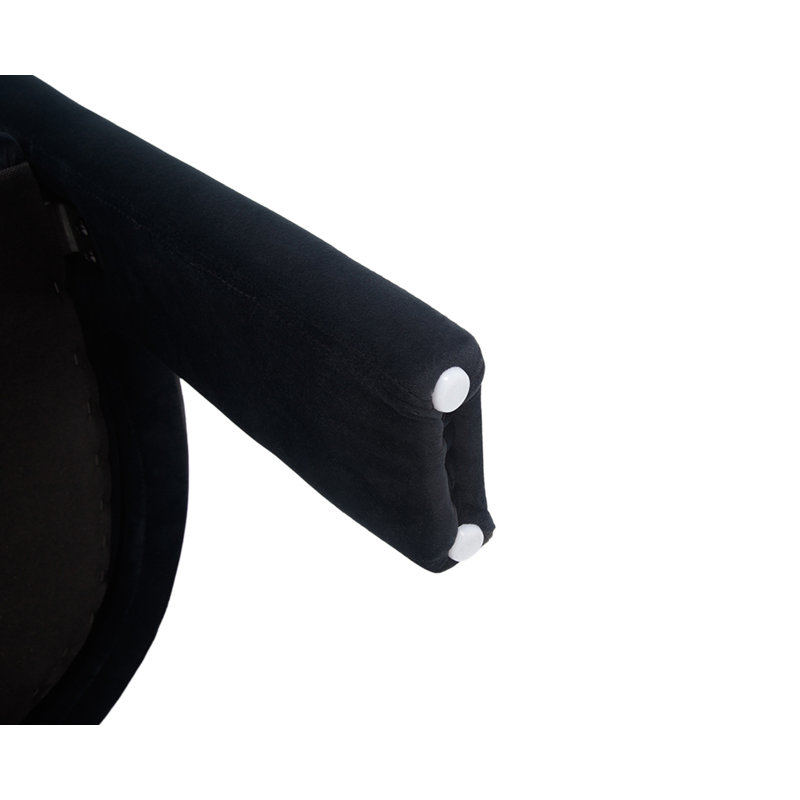 Chaise de baril Modern, Noir / velours
