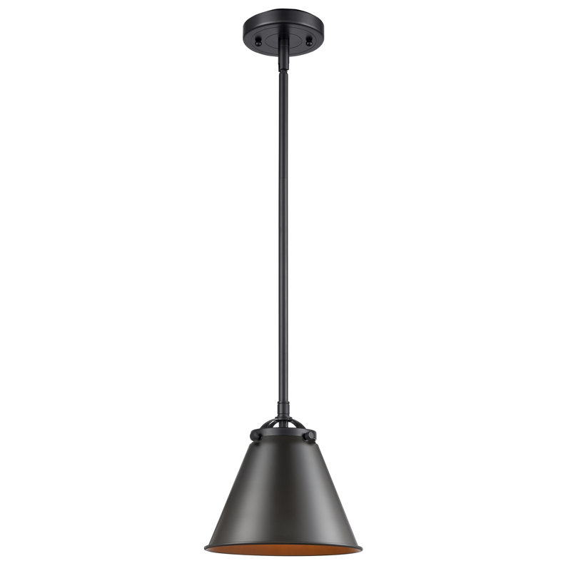 Luminaire suspendu conique à 1 lumière Donovan, Ampoule non incluse, Bronze huilé, Bronze huilé
